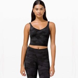 Lululemon Align Tank Top + Leggings Camo Deep Coal Multi Size 4